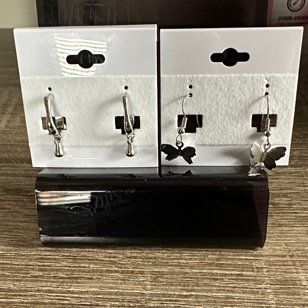 Silver Butterfly Dangle Earrings - Elegant Womens Jewelry 15$